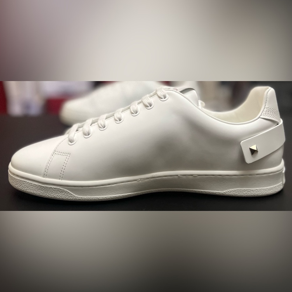 Valentino White Perforated V-Logo Sneakers - Picture 2 of 14